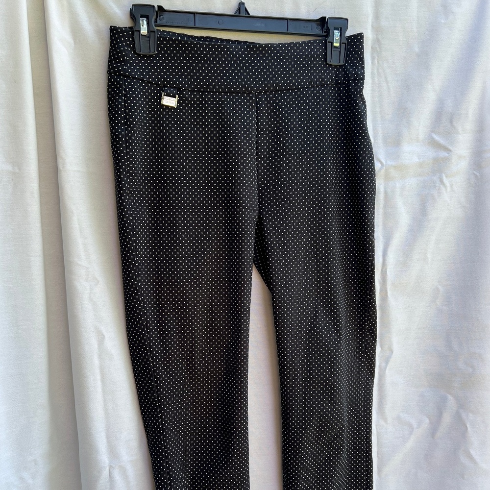 Premise Womens Black Polka Dot Pants
